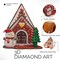 3D Diamond Painting Christmas Gingerbread House Kit – Full Drill DIY Holiday Cabin Mosaic Art Craft, Festive Tabletop Christmas Décor & Gift for Adults and Kids